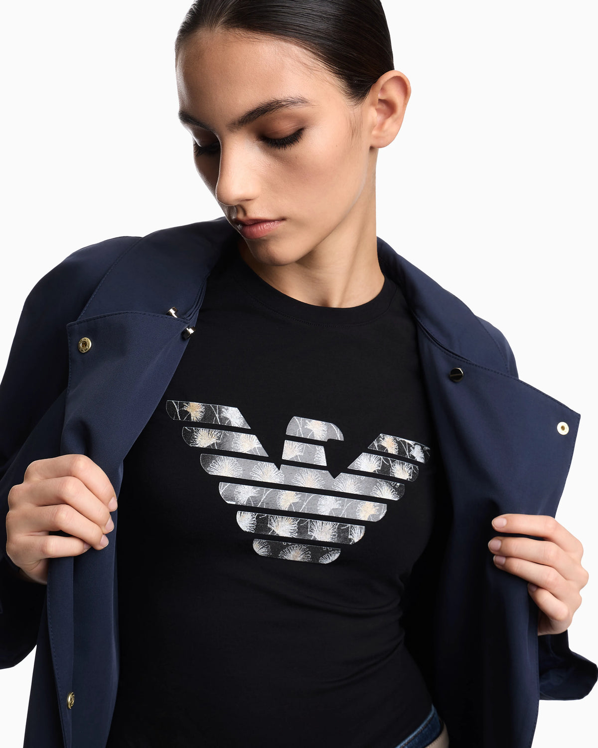 T-shirt regular fit in lightweight stretch cotton jersey