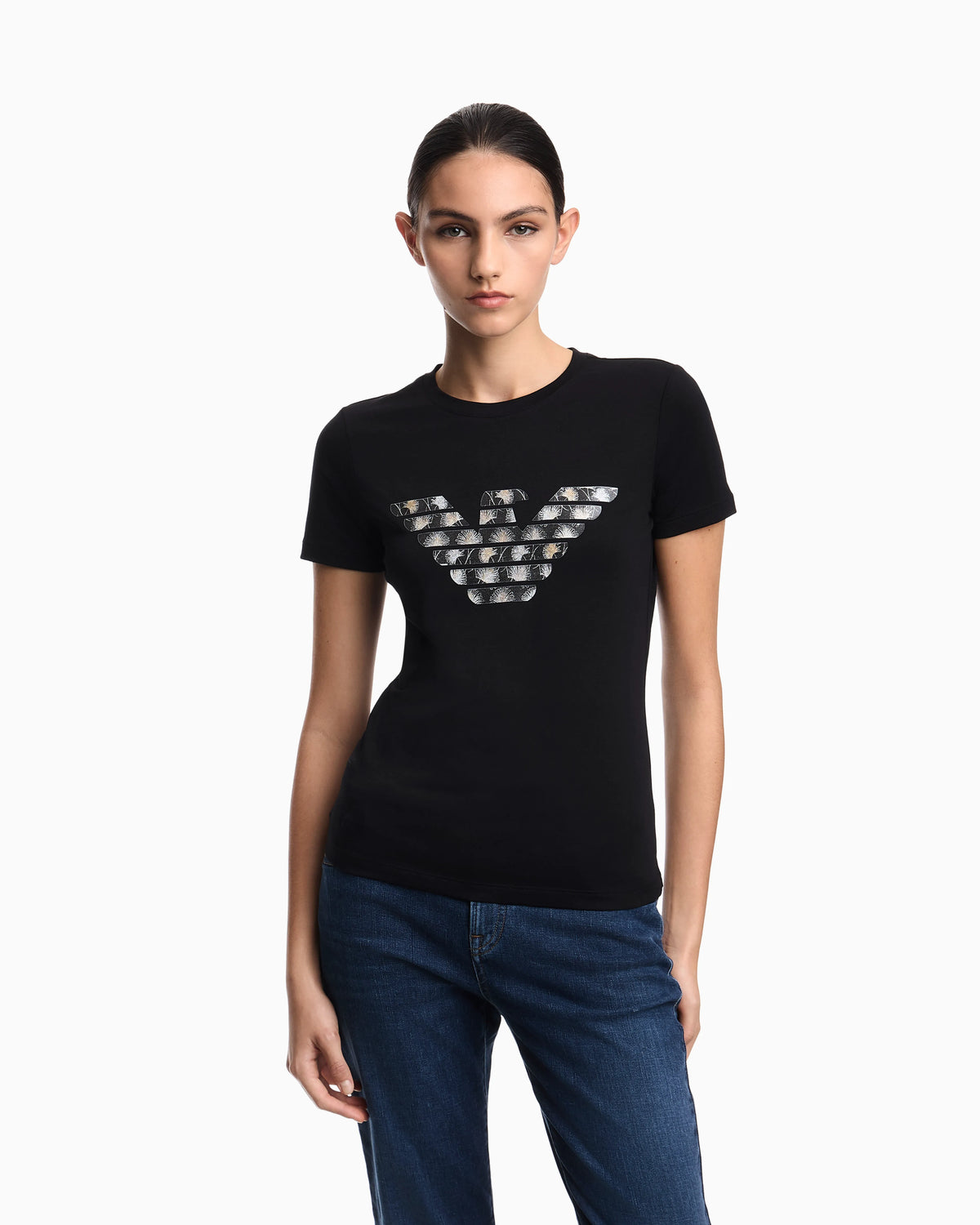 T-shirt regular fit in lightweight stretch cotton jersey