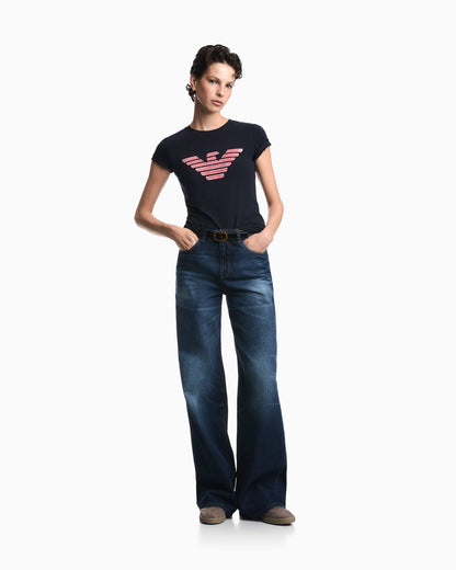 T-shirt regular fit in lightweight stretch cotton jersey
