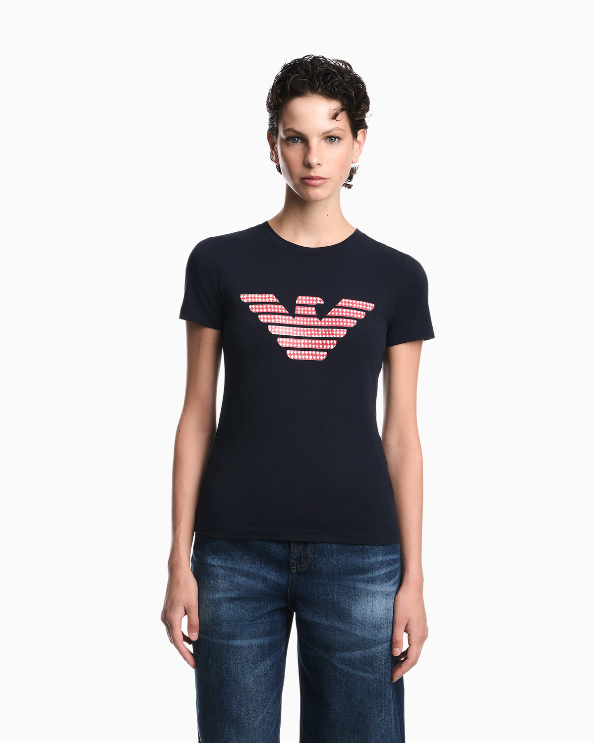 T-shirt regular fit in lightweight stretch cotton jersey