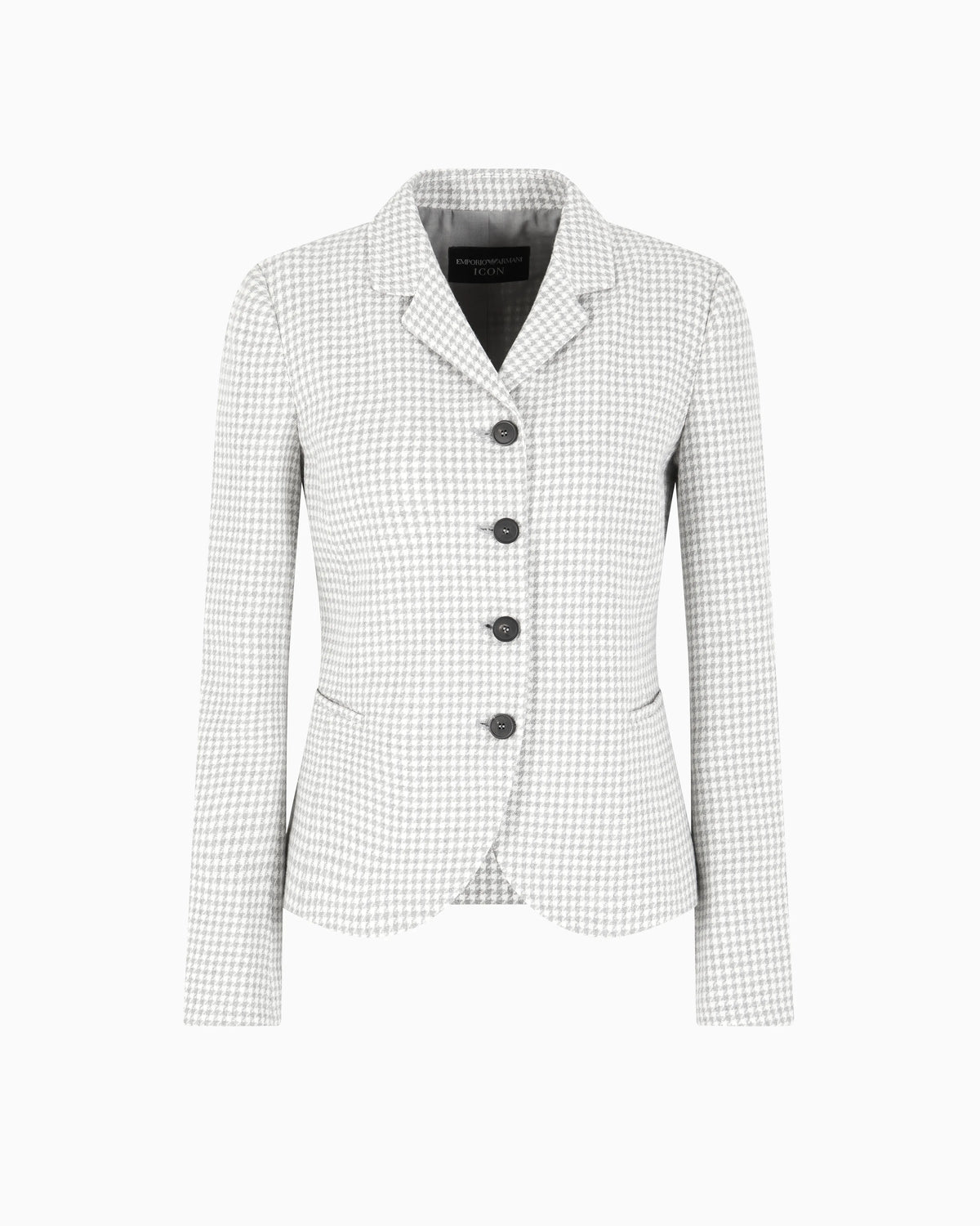 Icon jacket in houndstooth jacquard
