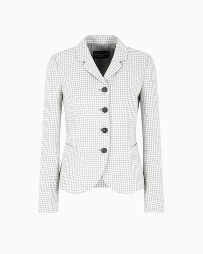 Icon jacket in houndstooth jacquard