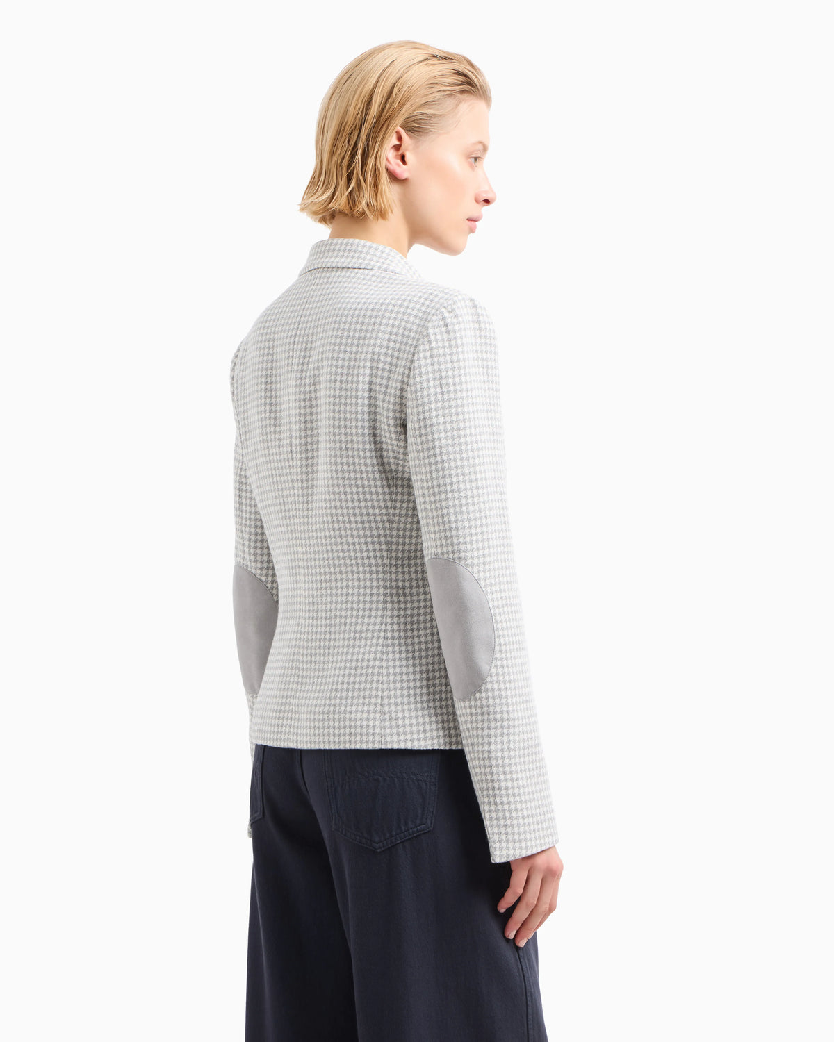 Icon jacket in houndstooth jacquard