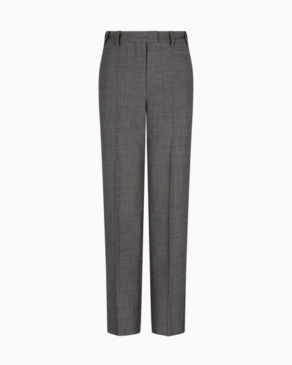 Mouliné crêpe wool trousers