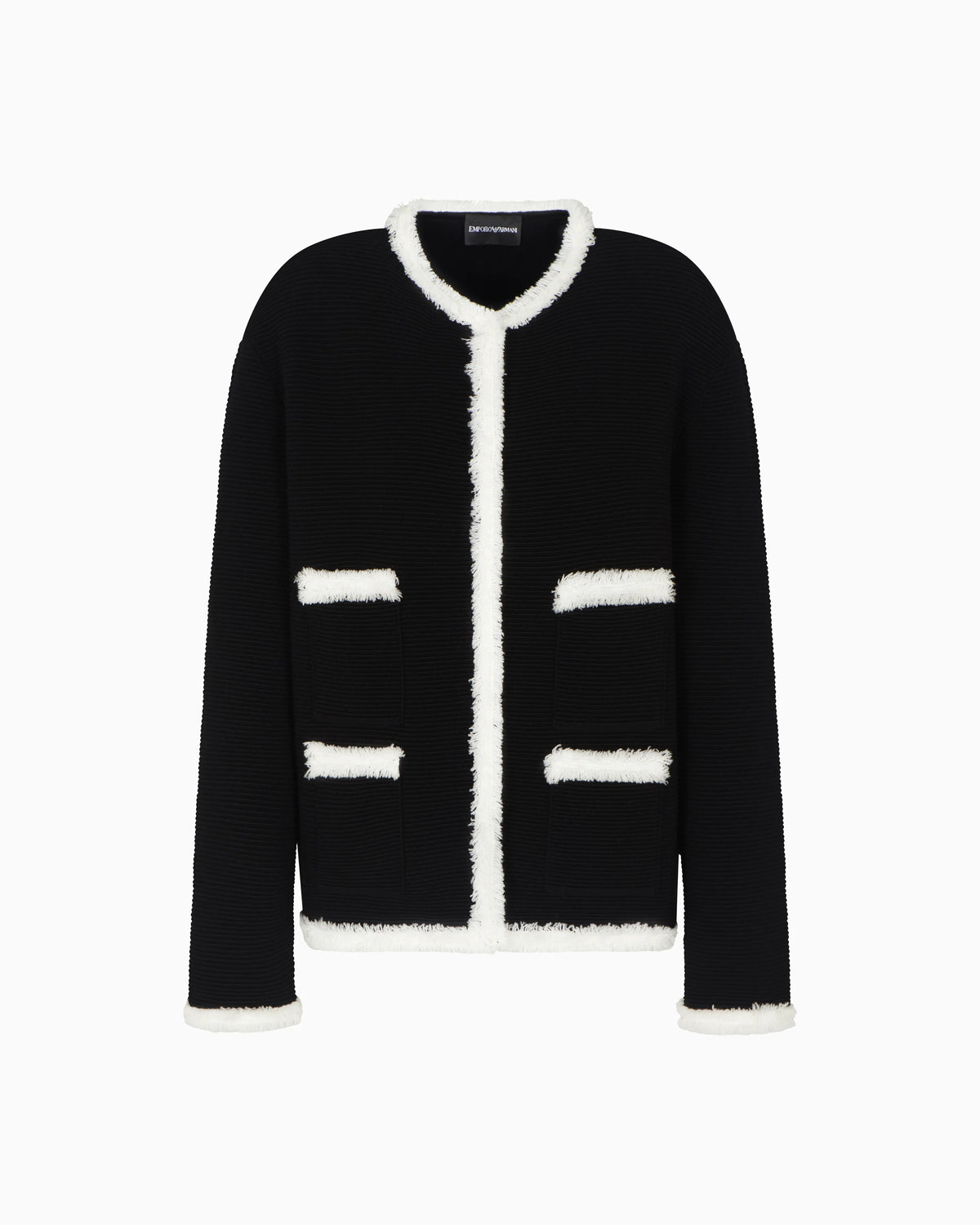 Ottoman fabric jacket with fringe trims