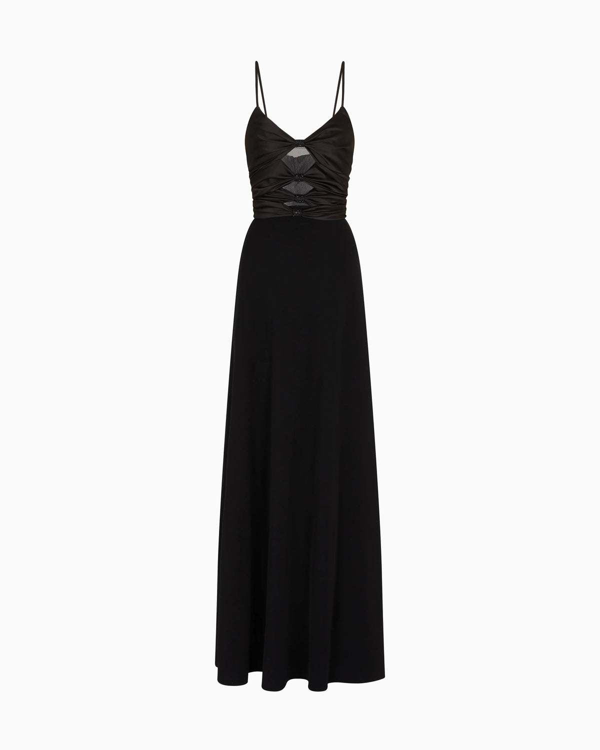 Technical cady cut-out dress with jewel detail