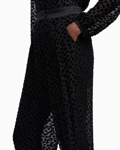 ASV Jeu de Cartes devoré tulle trousers with pleats