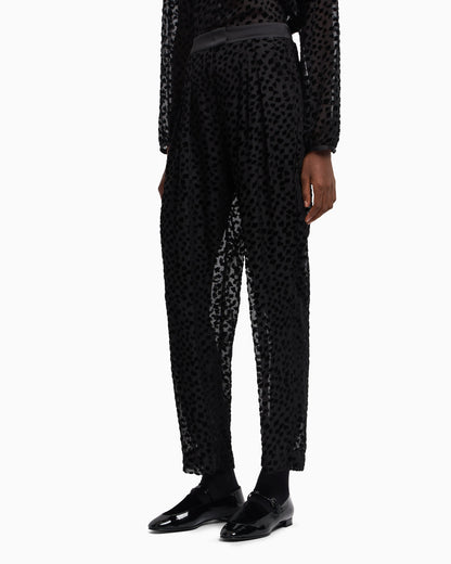 ASV Jeu de Cartes devoré tulle trousers with pleats