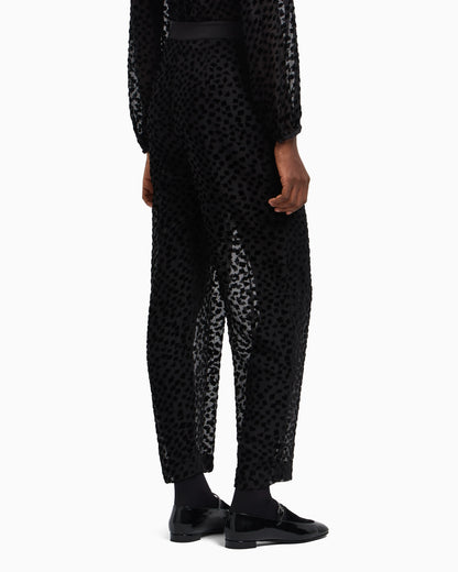 ASV Jeu de Cartes devoré tulle trousers with pleats
