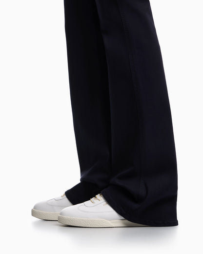 J9D mid-rise jeans with a flared hem in a garment-dyed viscose blend