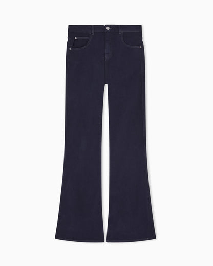 J9D mid-rise jeans with a flared hem in a garment-dyed viscose blend