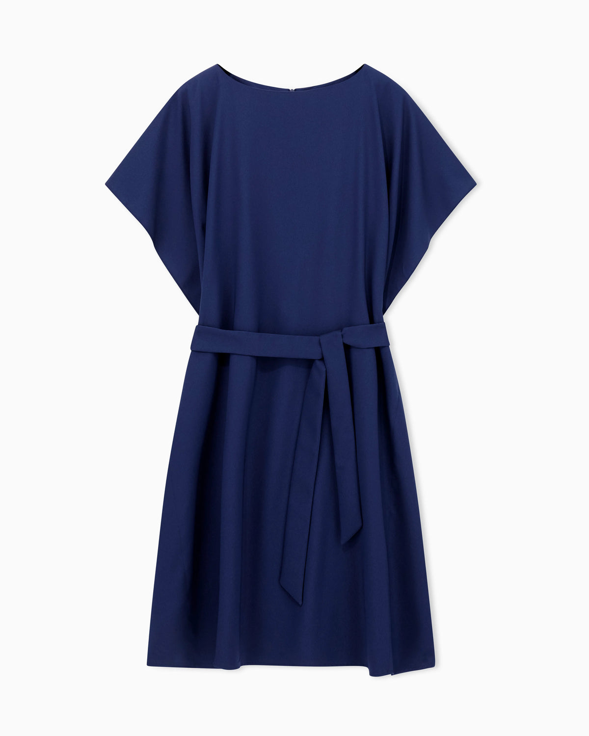 Satin crêpe sash dress