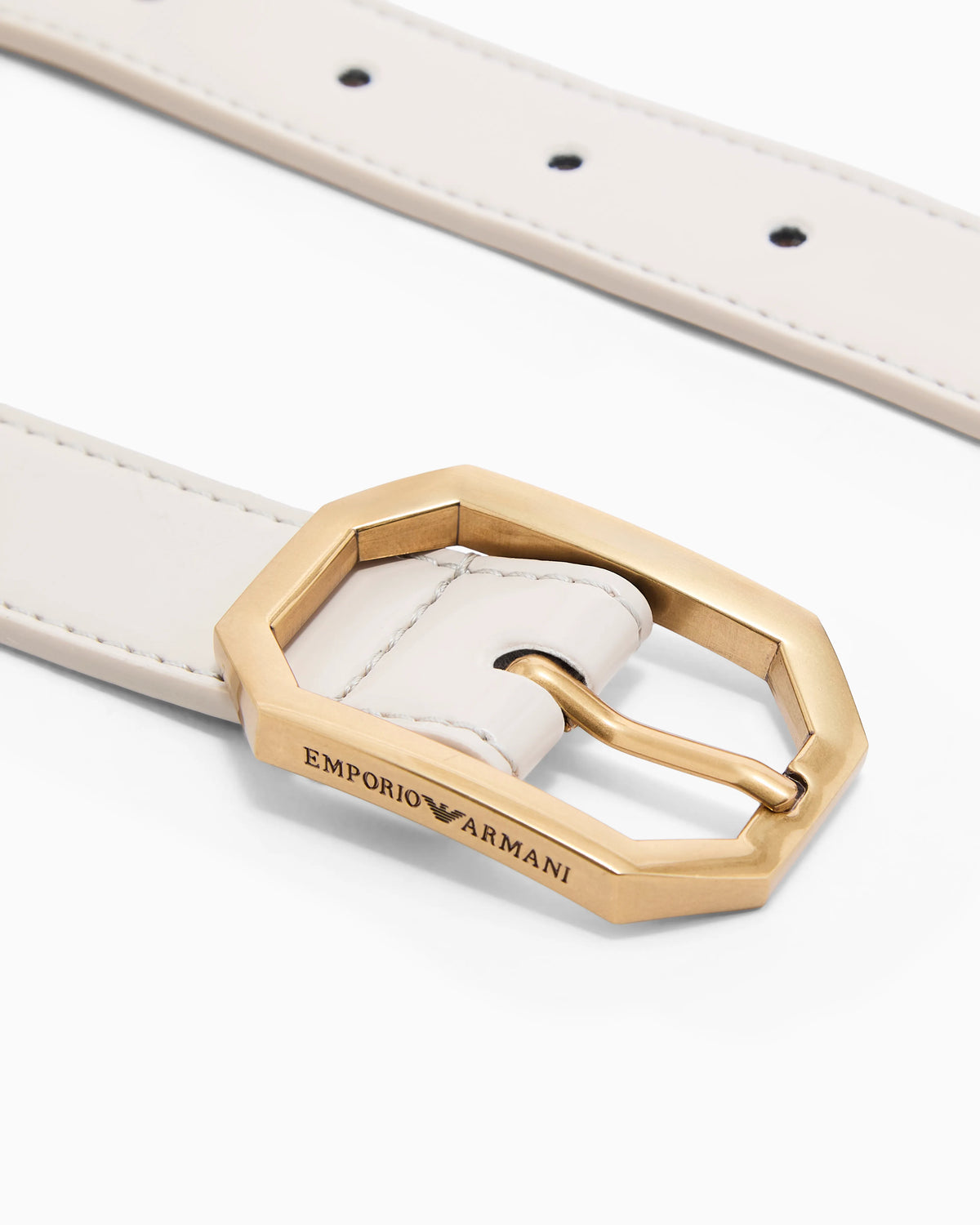 Belt with gold buckle