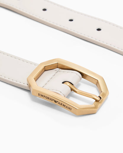 Belt with gold buckle