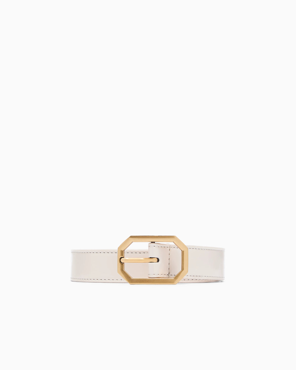 Belt with gold buckle