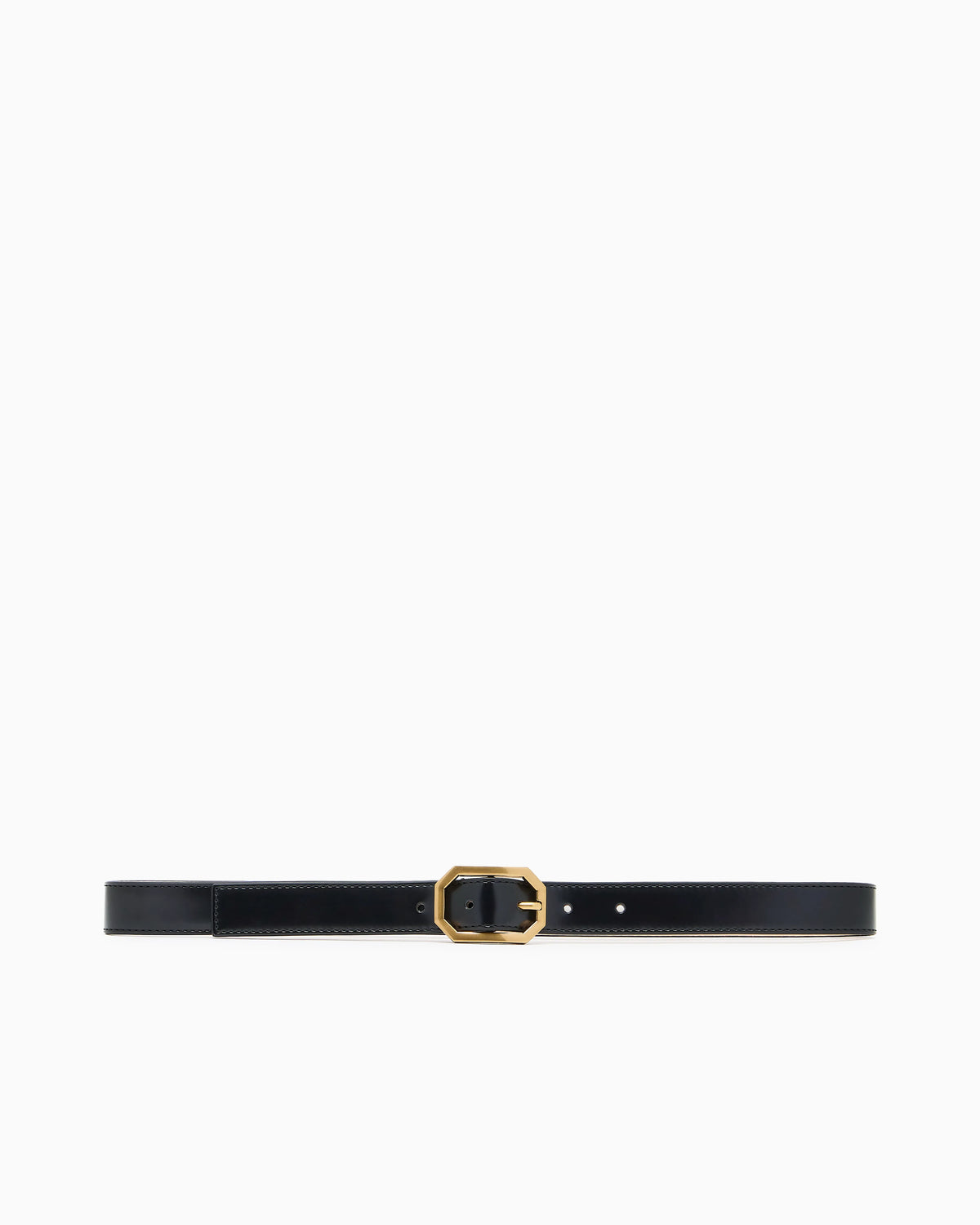Belt with gold buckle
