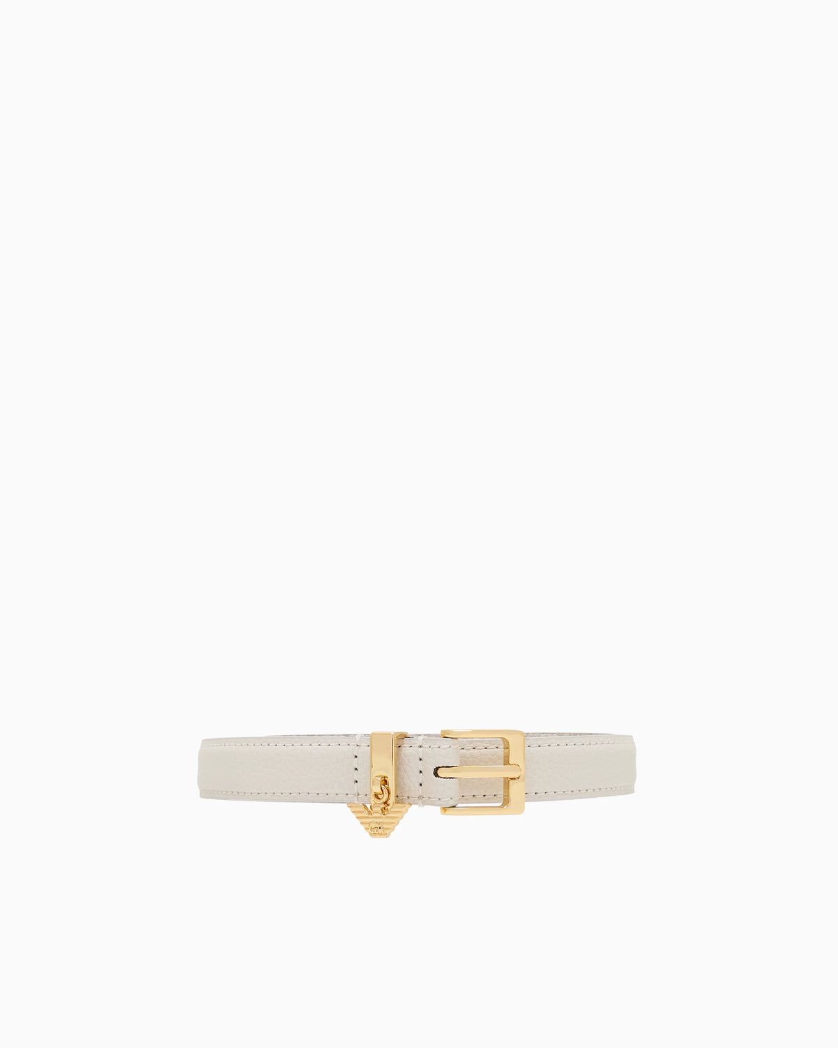 Deer-print belt with eagle logo charm