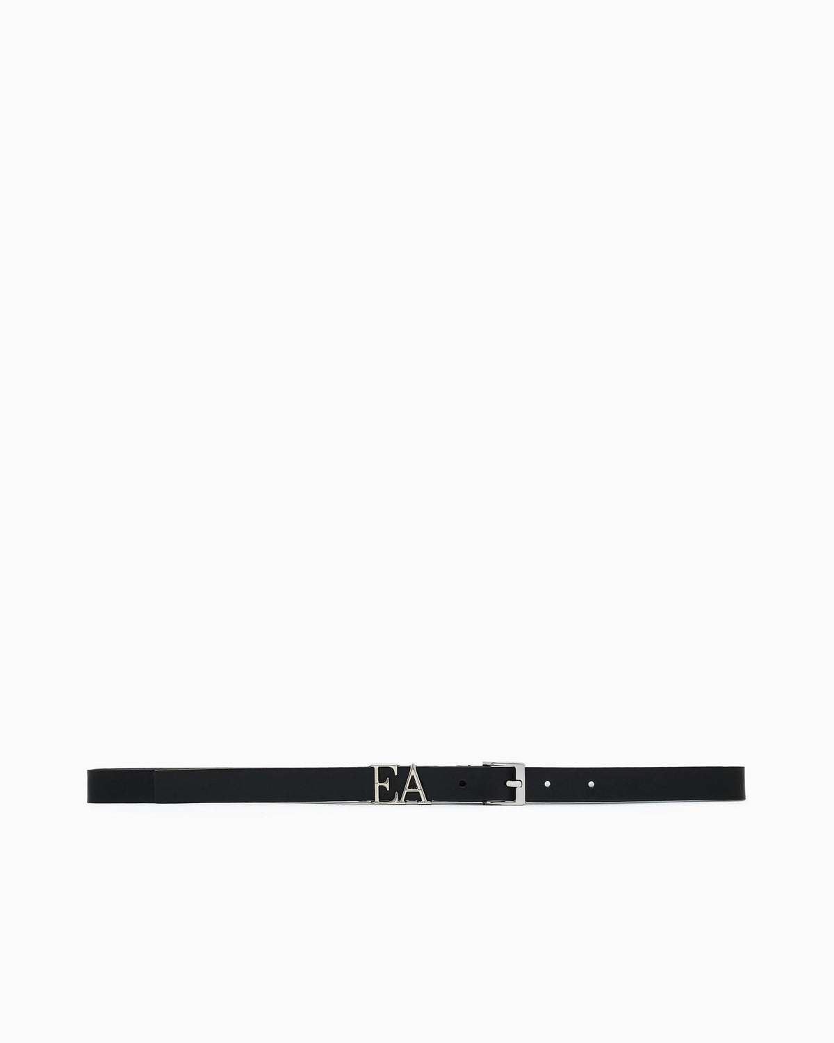 Smooth leather belt with moulded EA buckle