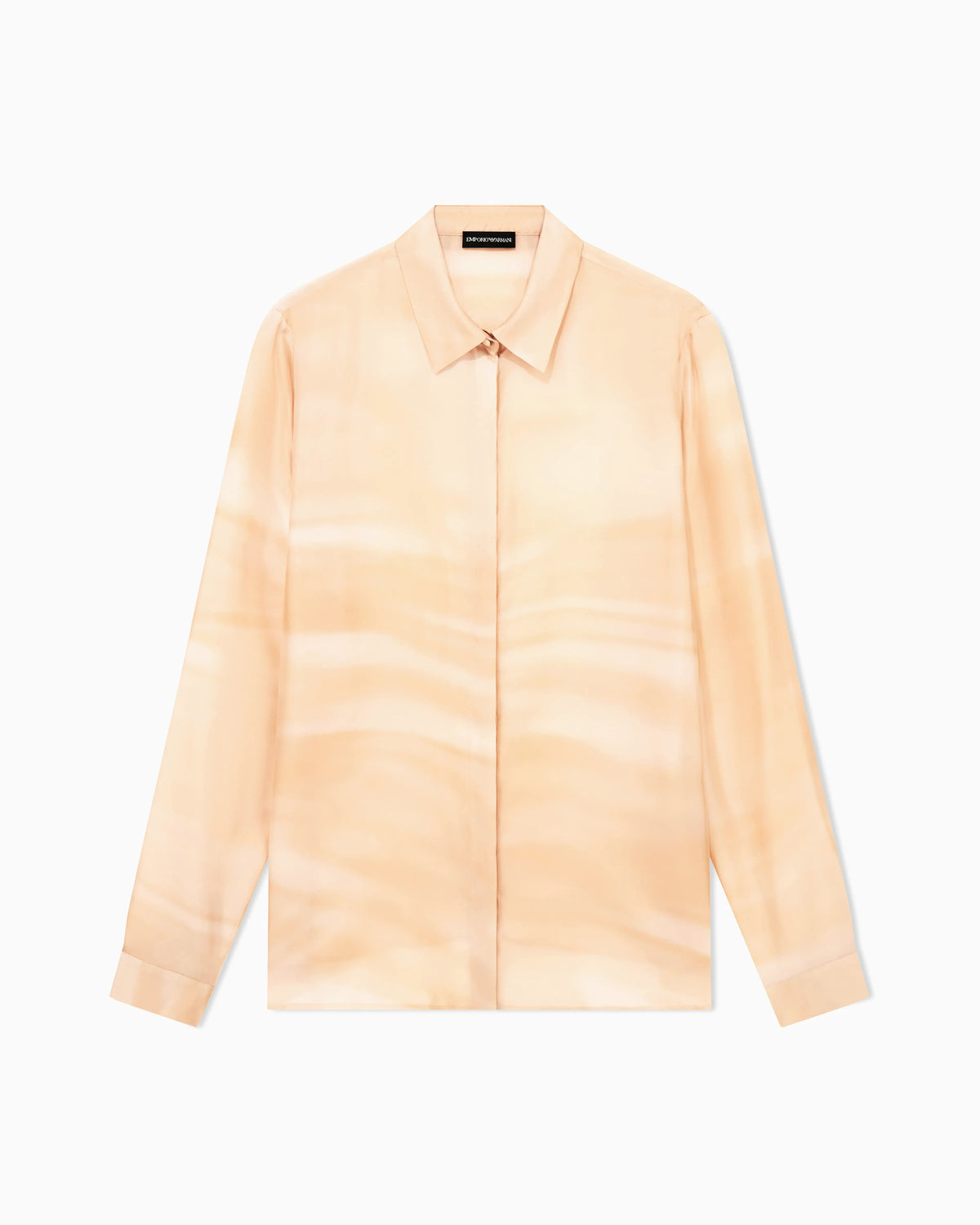 Shirt in pongee silk with faded print