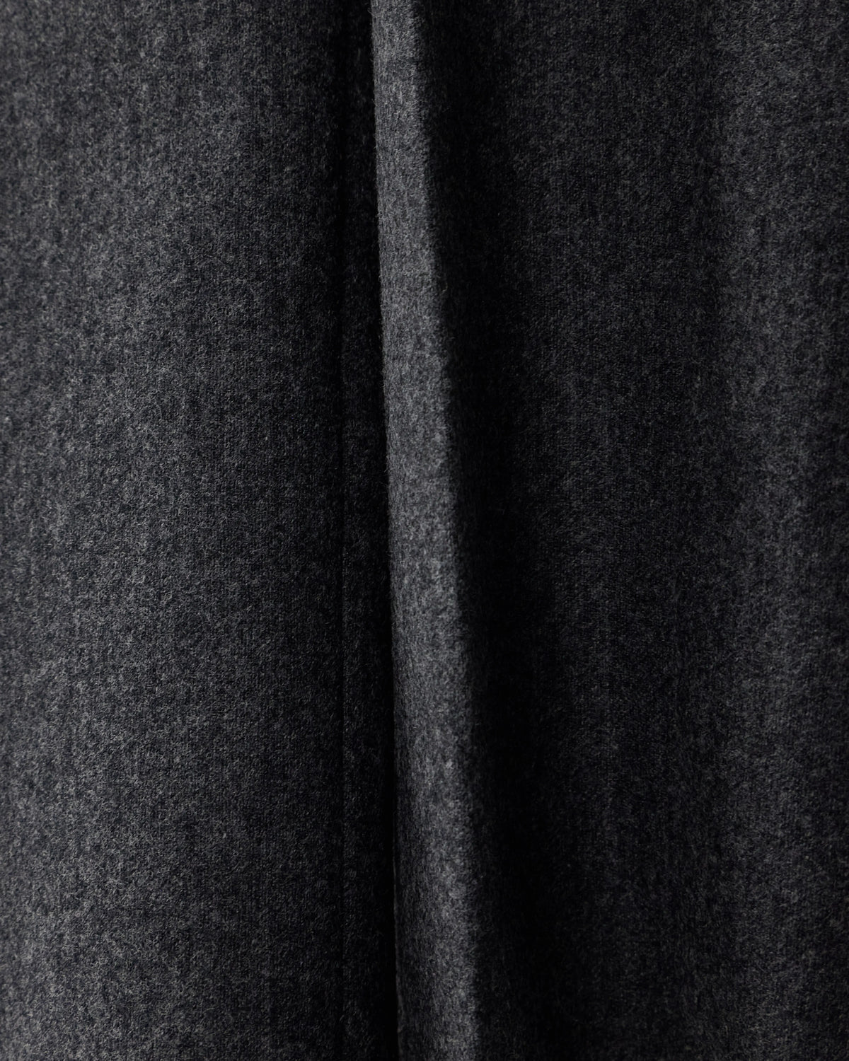 Unlined trousers in wool and cashmere flannel with zipper