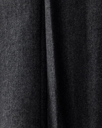 Unlined trousers in wool and cashmere flannel with zipper