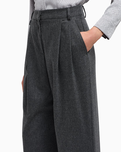 Pleated wool flannel pants Signature Capsule