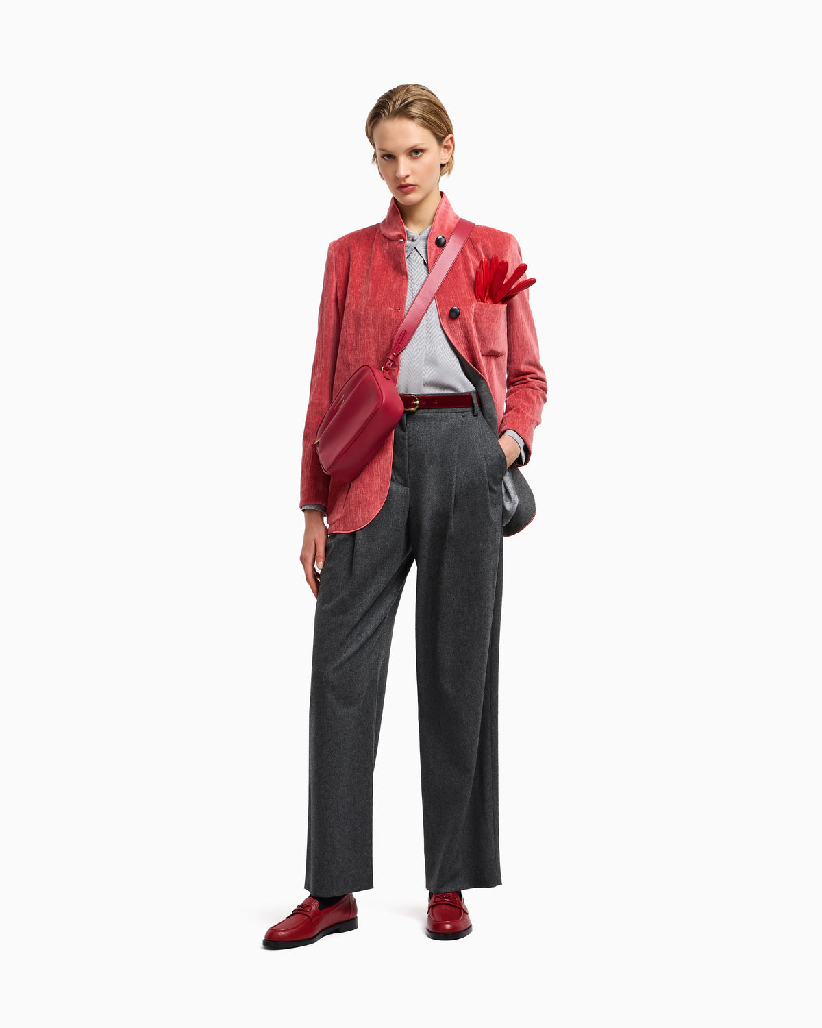 Pleated wool flannel pants Signature Capsule