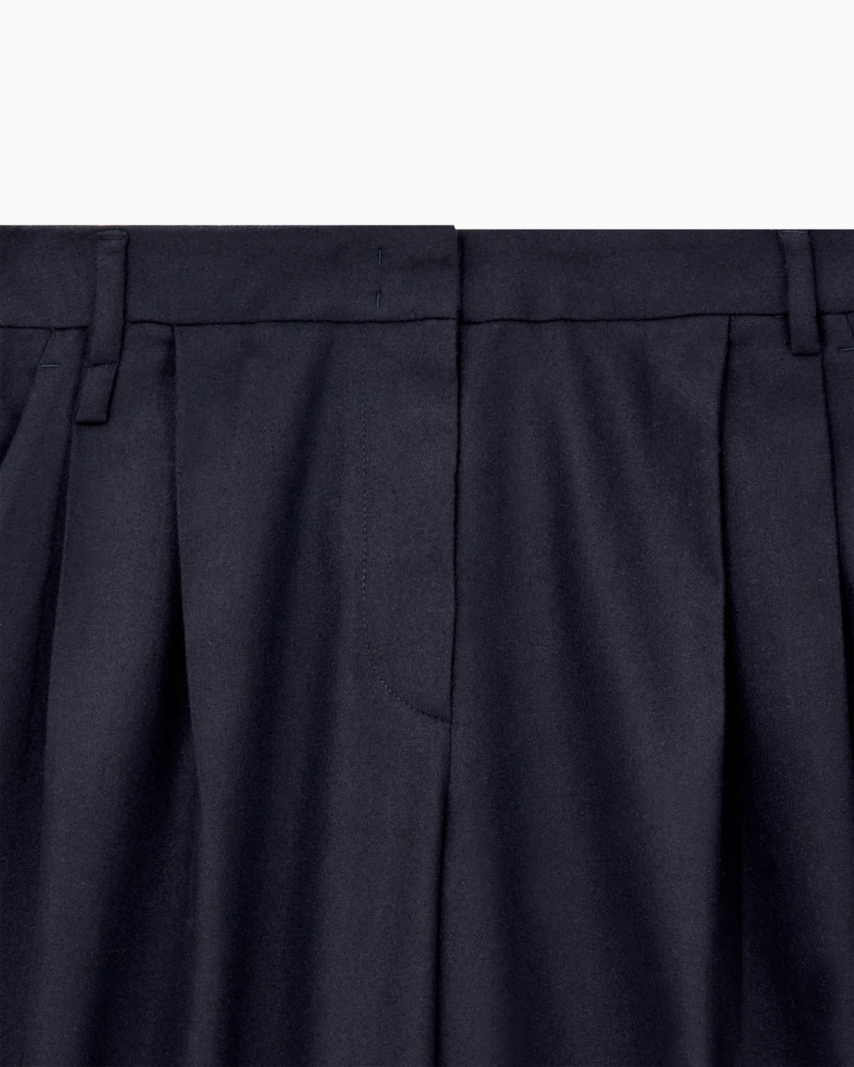 Pleated wool flannel pants Signature Capsule