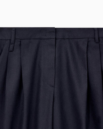 Pleated wool flannel pants Signature Capsule