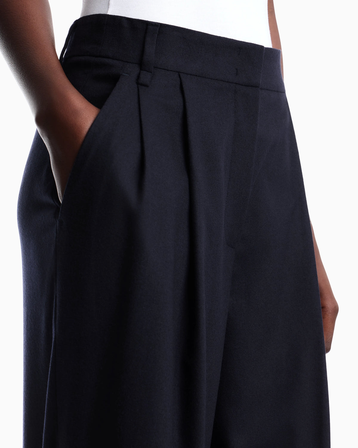 Pleated wool flannel pants Signature Capsule