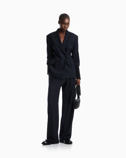 Pleated wool flannel pants Signature Capsule