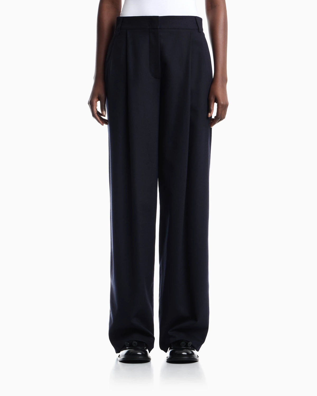 Pleated wool flannel pants Signature Capsule
