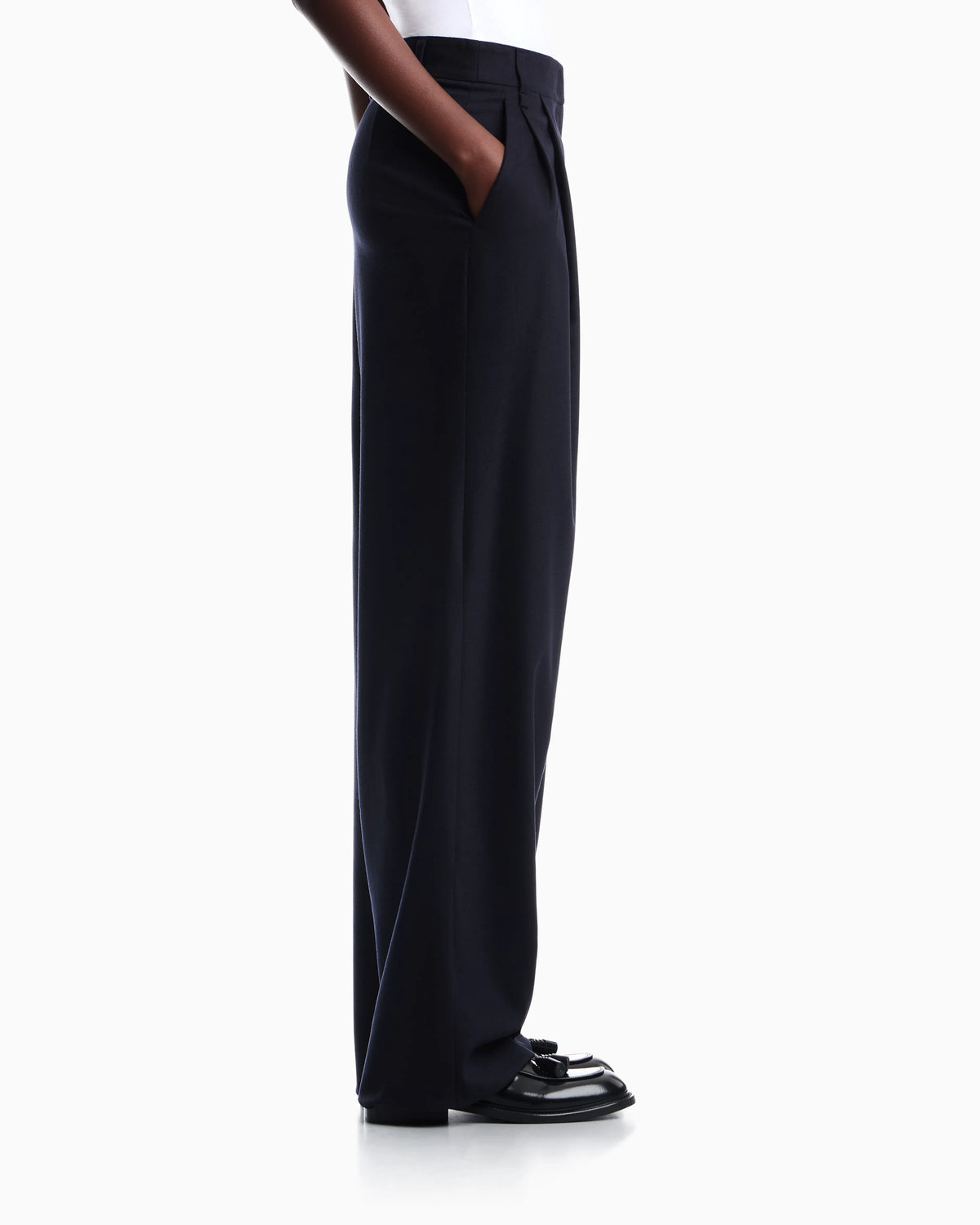 Pleated wool flannel pants Signature Capsule
