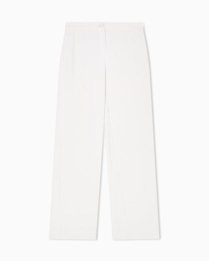 Icon trousers in fluid armure fabric