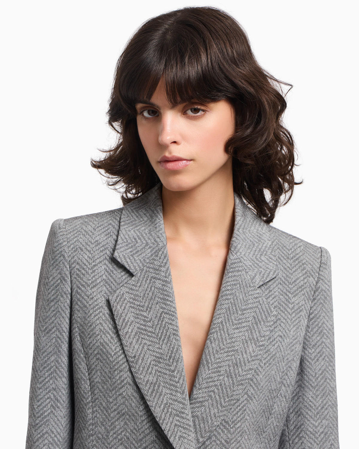 Icon chevron viscose-blend single-breasted blazer