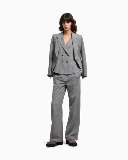 Icon chevron viscose-blend single-breasted blazer