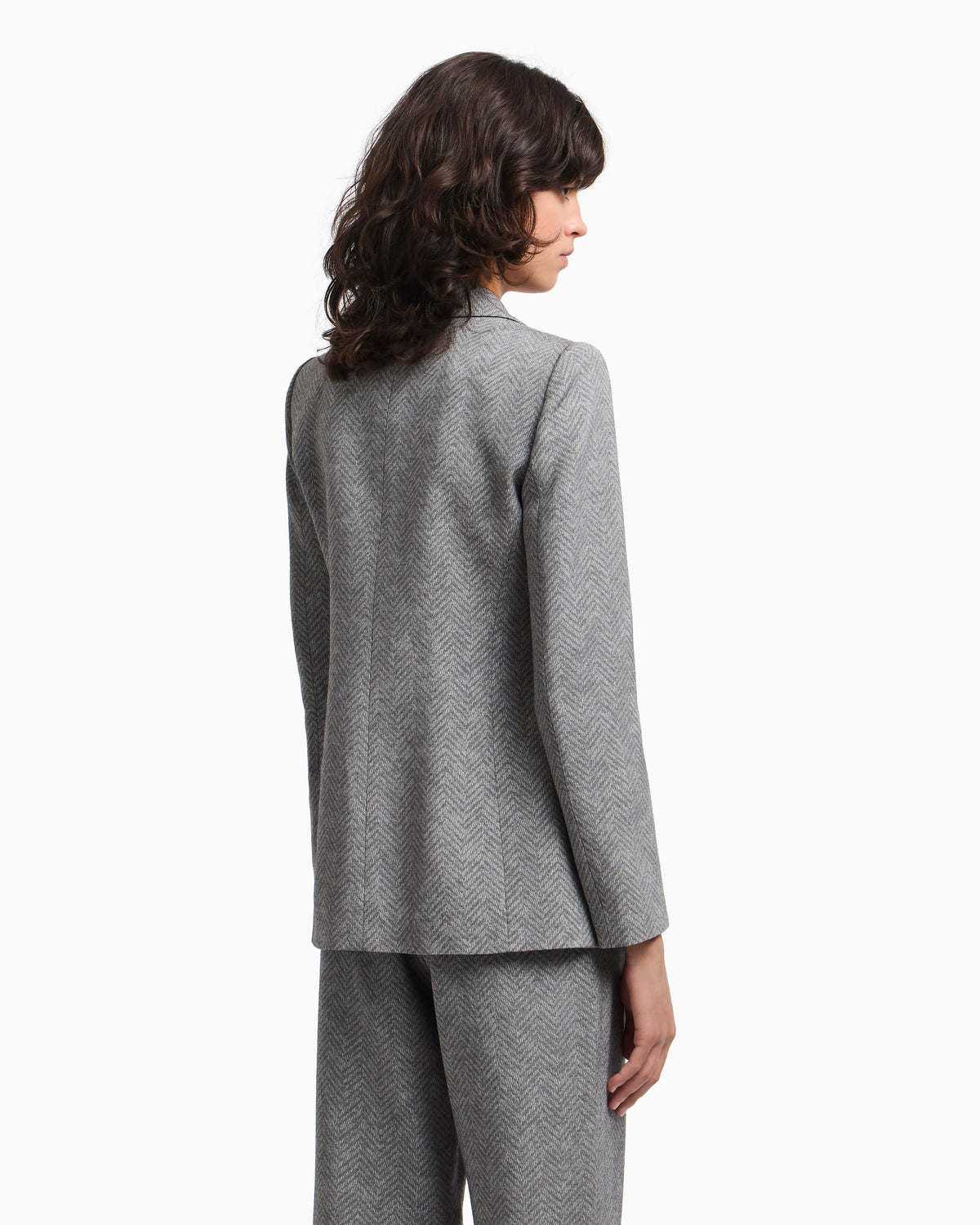 Icon chevron viscose-blend single-breasted blazer