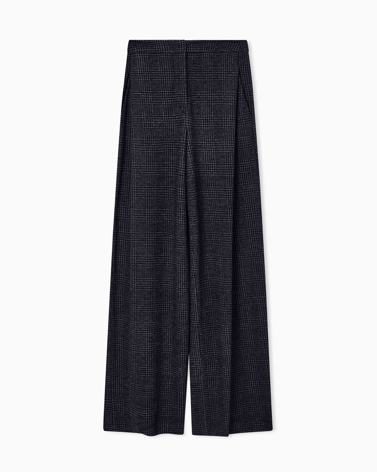 ASV Icon Prince of Wales check compact jersey-knit trousers with pleats