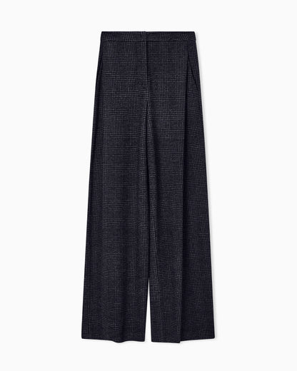 ASV Icon Prince of Wales check compact jersey-knit trousers with pleats