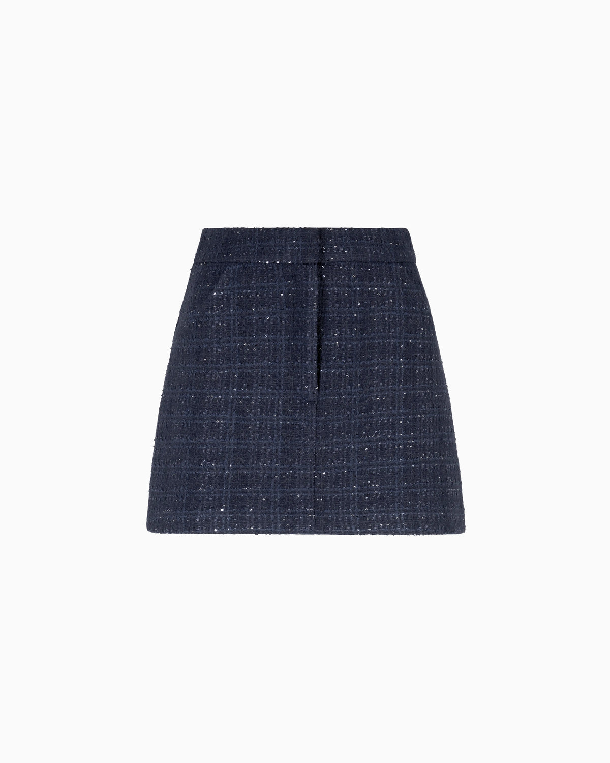 Lurex tweed mini skirt with micro sequins