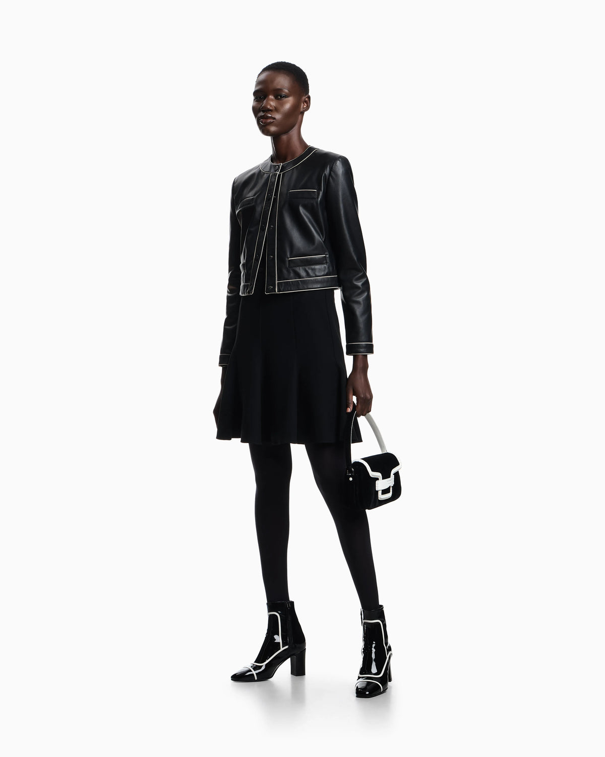 Semi-aniline lambskin nappa leather jacket