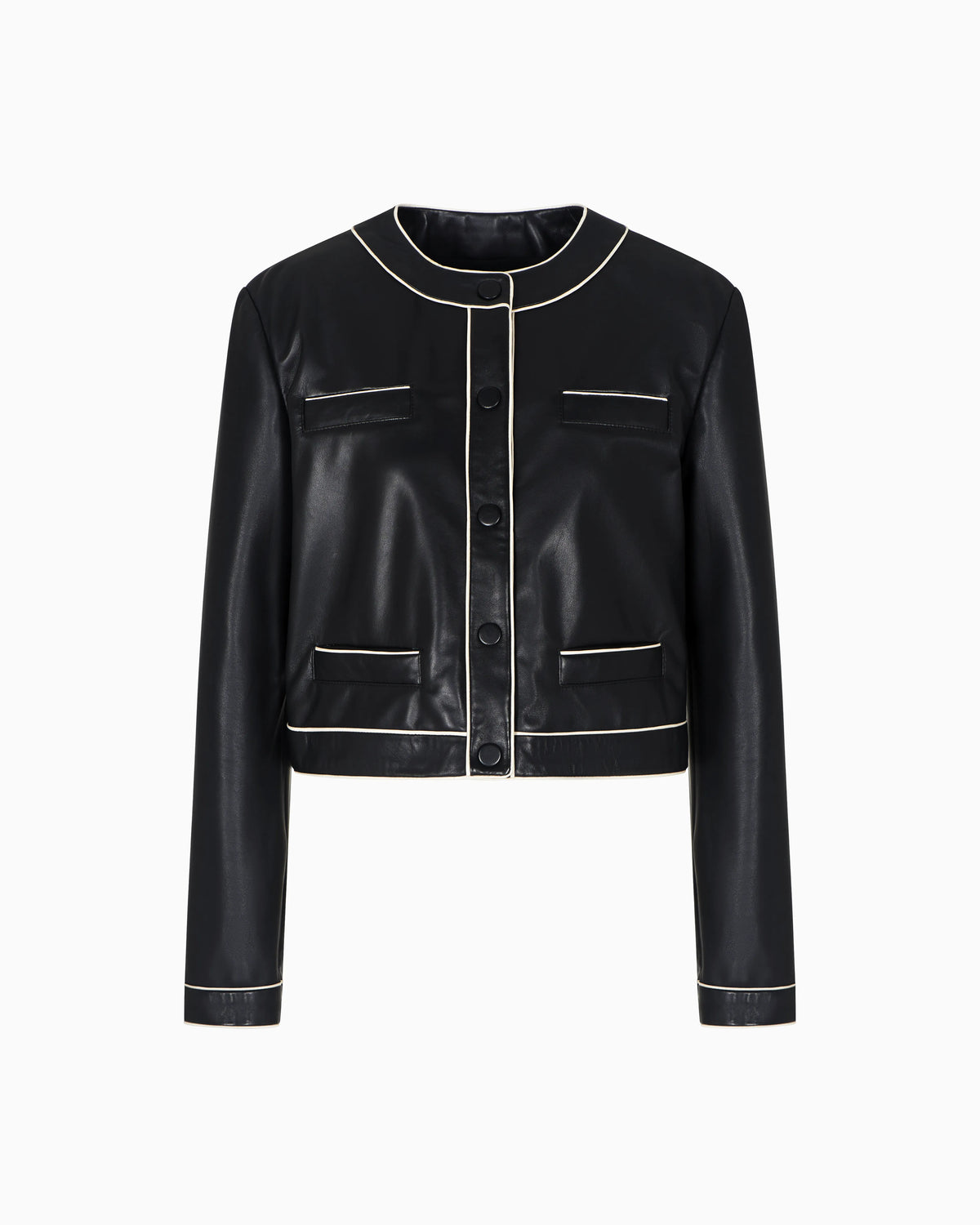 Semi-aniline lambskin nappa leather jacket