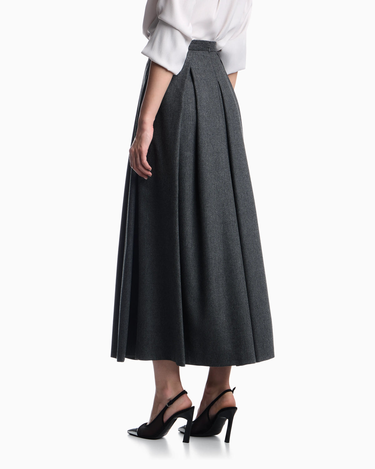 Long skirt in wool flannel Signature Capsule