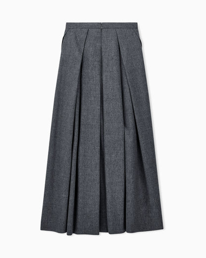 Long skirt in wool flannel Signature Capsule