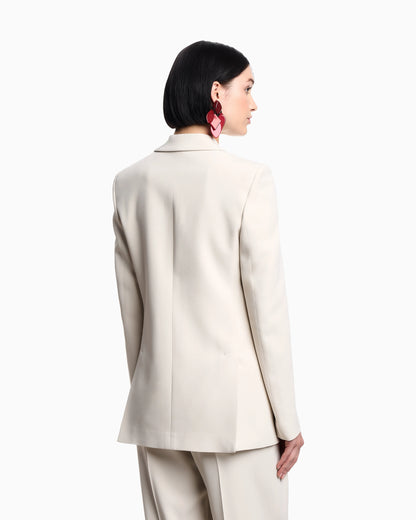 Single-breasted blazer in envers satin with Jeu de Cartes detail