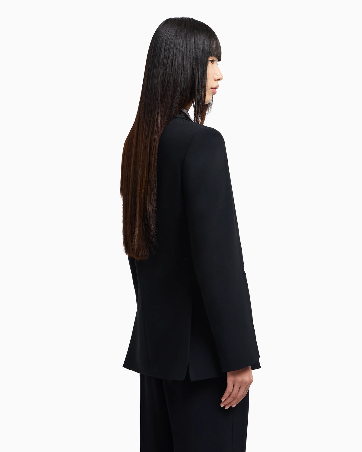 Single-breasted blazer in envers satin with Jeu de Cartes detail