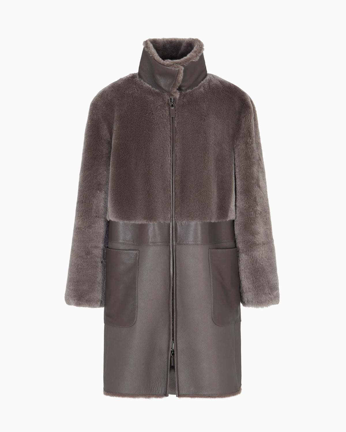ASV reversible coat in Spanish merino shearling lambskin