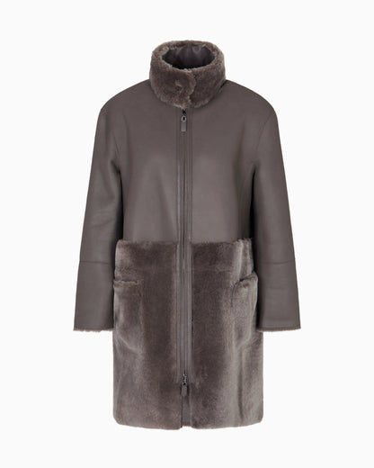 ASV reversible coat in Spanish merino shearling lambskin