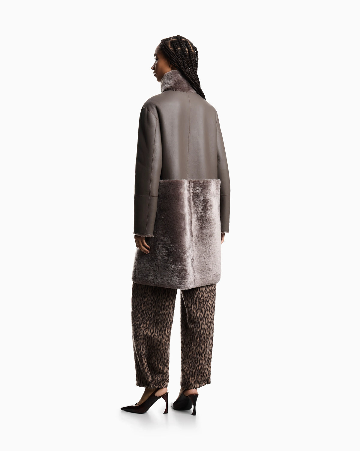ASV reversible coat in Spanish merino shearling lambskin