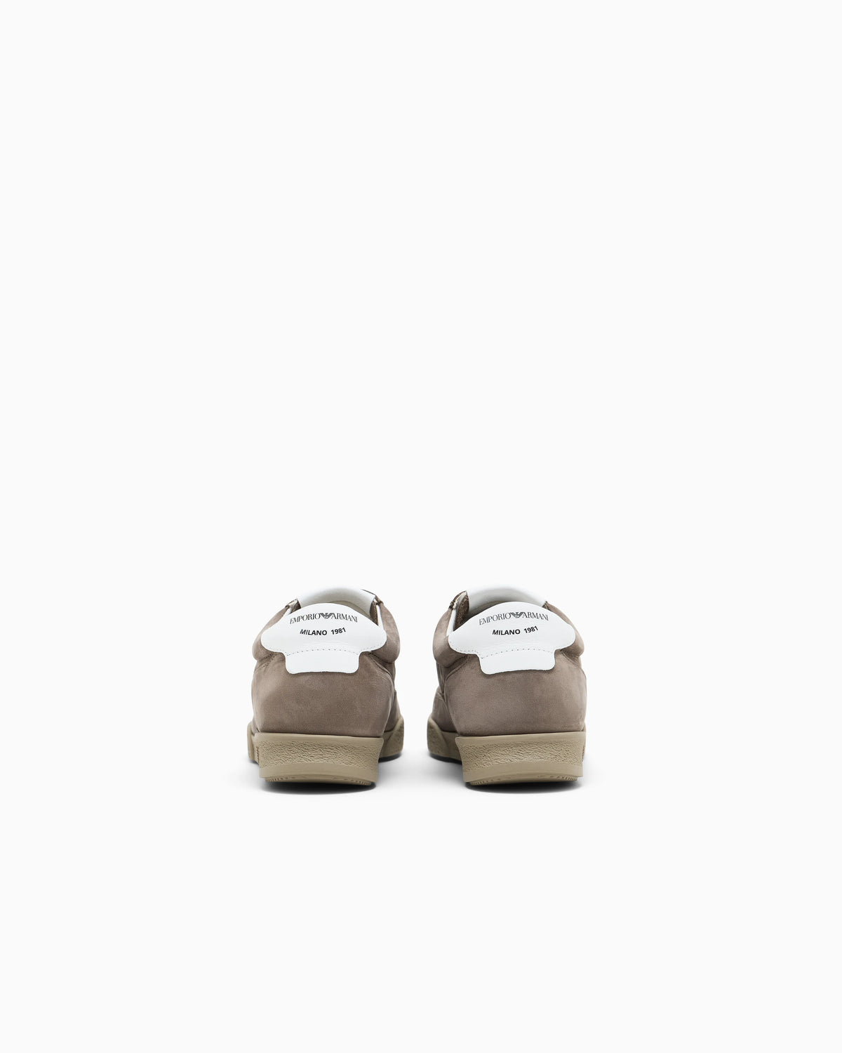 Nubuck sneakers with perforated details and a rubber sole